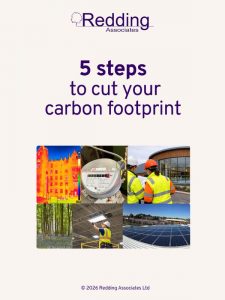 5 steps to cut your carbon footprint ebook cover by Redding Associates